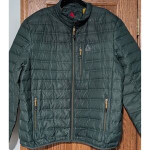 GERRY Men's Lightweight Puffer Jacket Green Full Zip Insulated Size XL